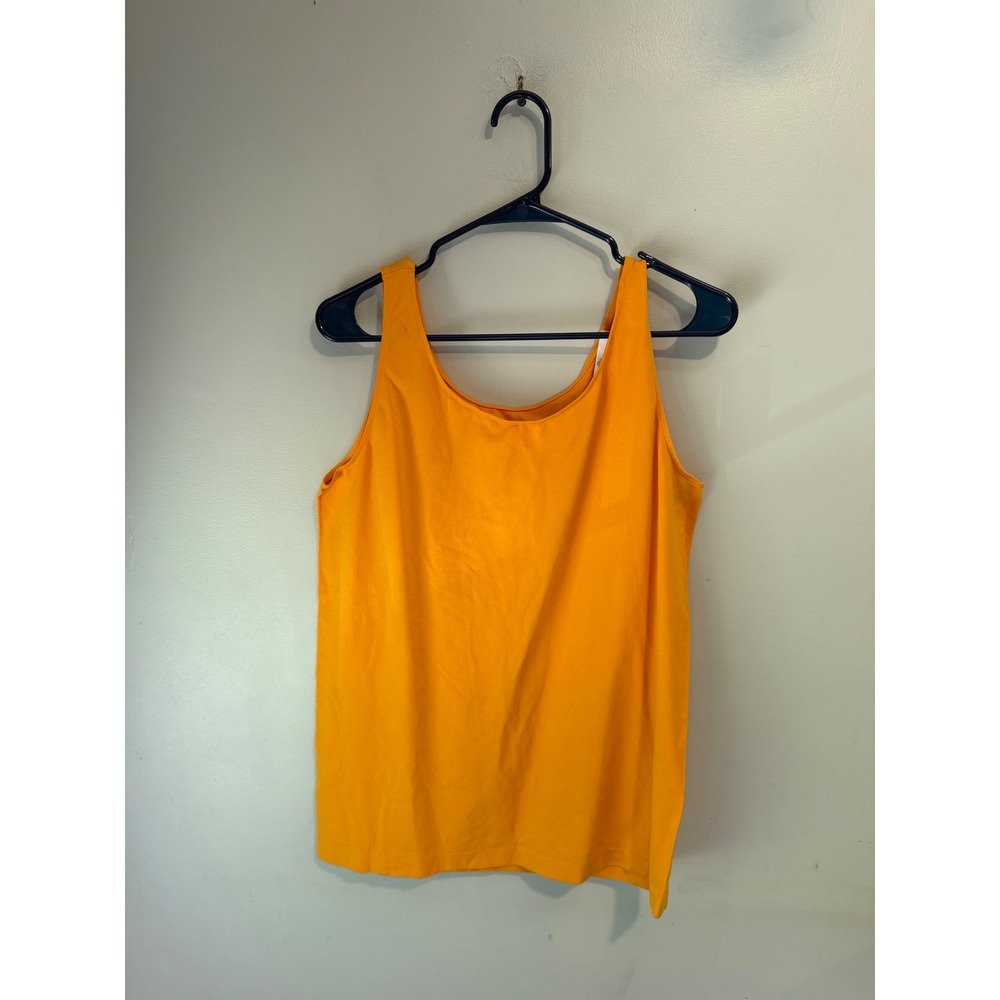 Cato Womens Plus Size 22/24W Orange Scoop Neck Sleeveless Tank Top Stretch